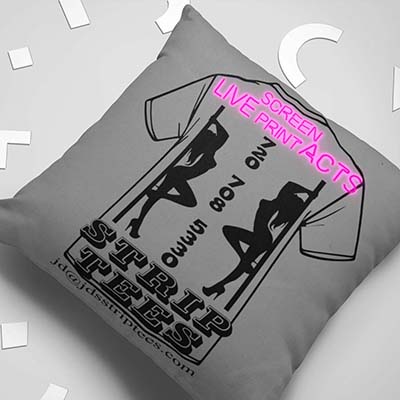 JD's Strip Tees - Merchandise - Throw Pillow - Back