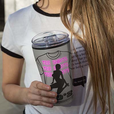 JD's Strip Tees - Merchandise - Travel Mug - Front