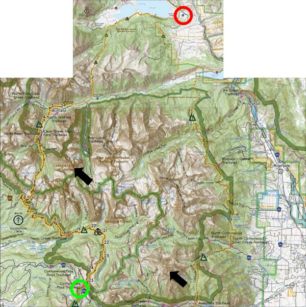 CDT mapping project trek route