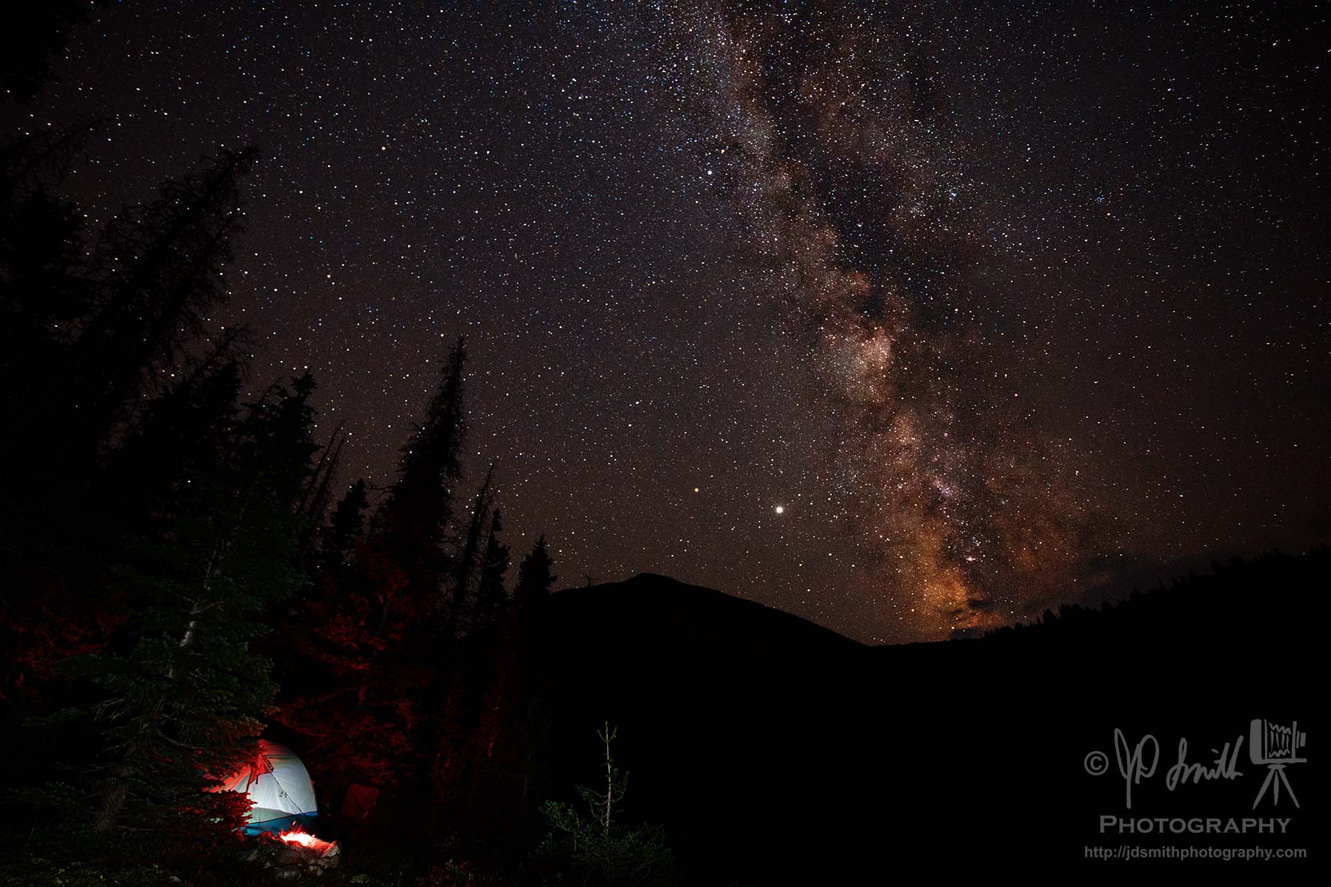 Camping Hancock Pass Milky Way